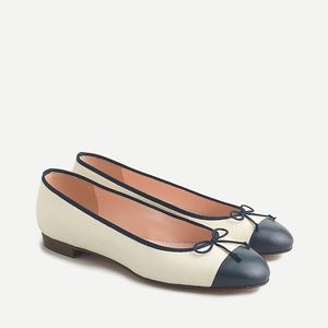 J. Crew Kiki Ballet Flat with Cap Toe sz 9.5